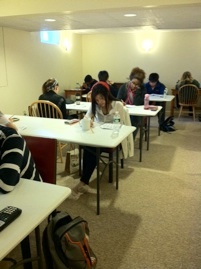 Our students at work on an SAT Practice Test