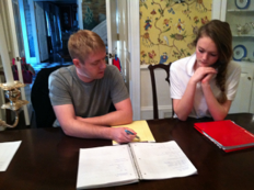 student and tutor working